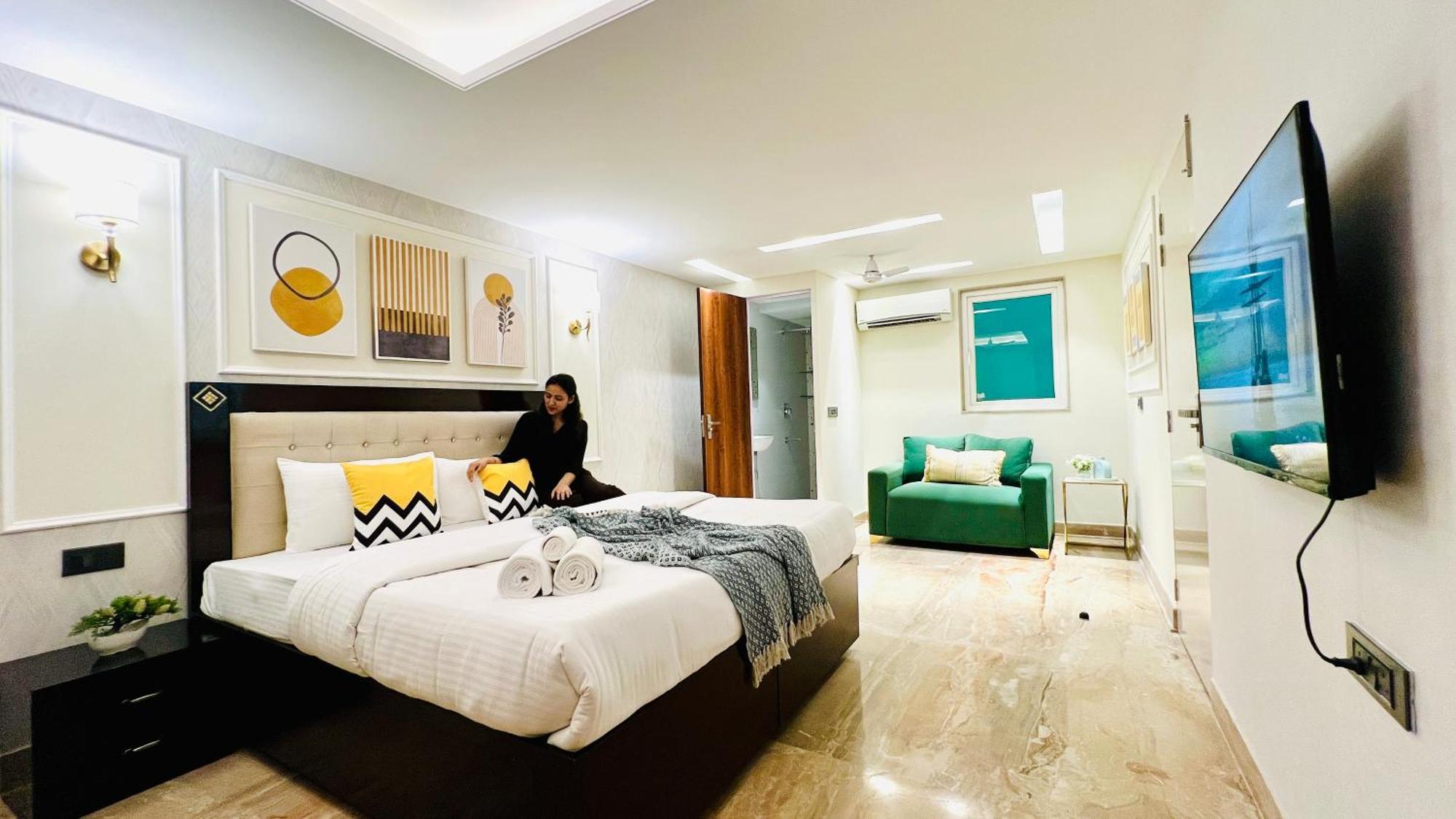 Zen Suites Gurgaon - Luxe Stays Collection 客房 照片